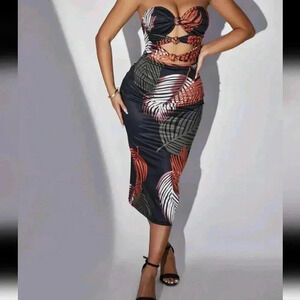 Tropical‎ bodycon dress